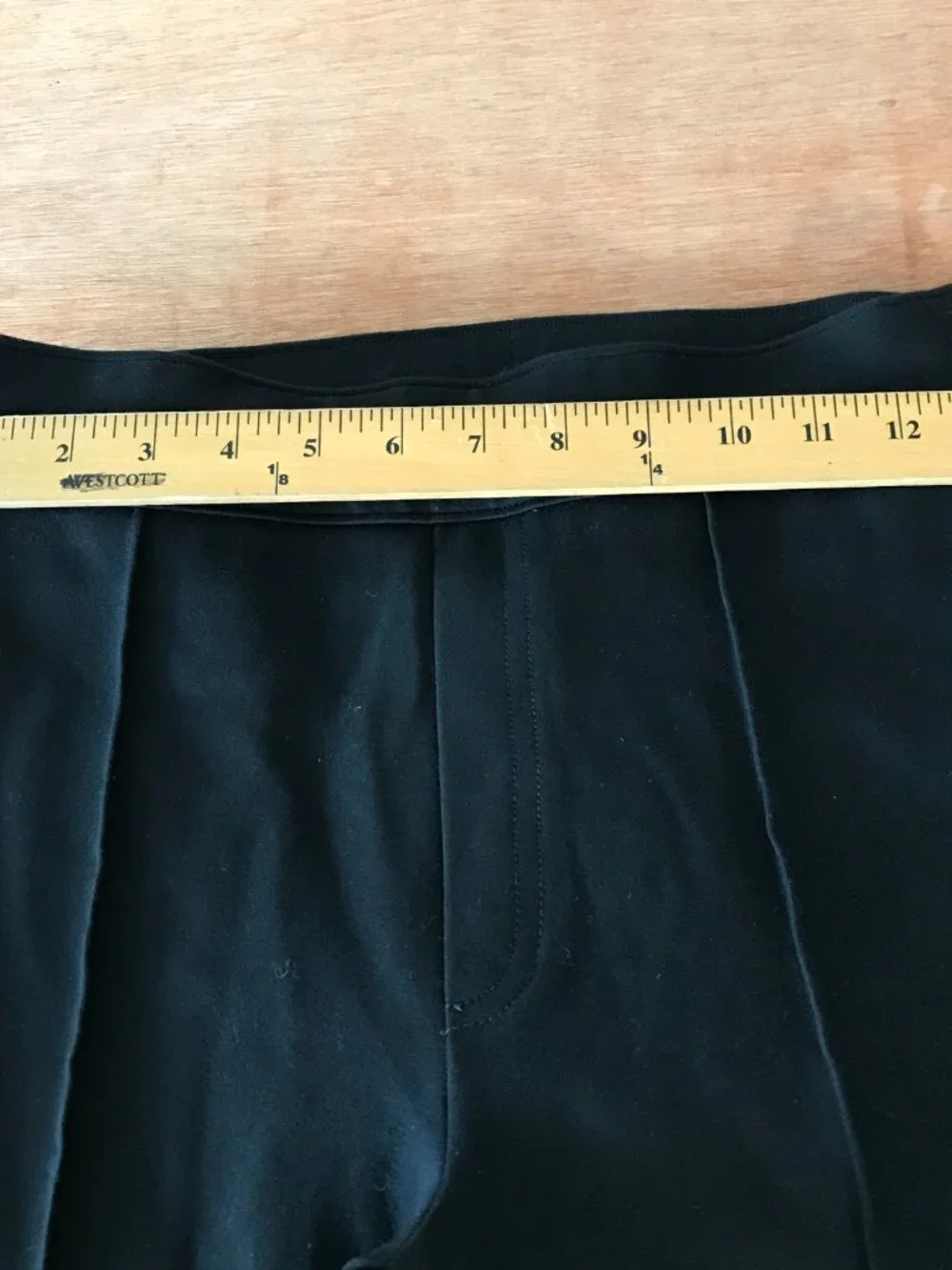 Spanx Ponte Flared Pant Women S Black Mid Rise Pleated Stretch Sculpting Pull On - Picture 10 of 14